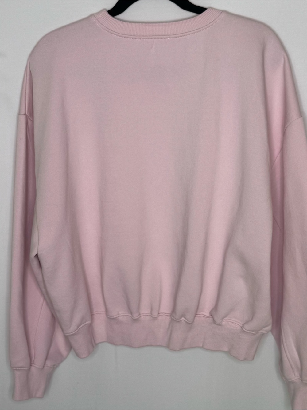 Zara Oversized Fleece Sweatshirt Blush Pink Boxy Crewneck Dolman Sleeve L - Picture 3 of 6